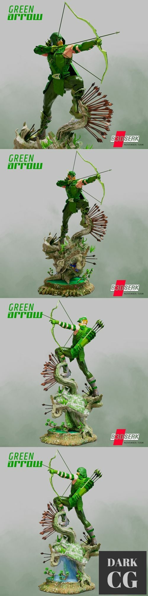 3D Model Green Arrow 3D Print