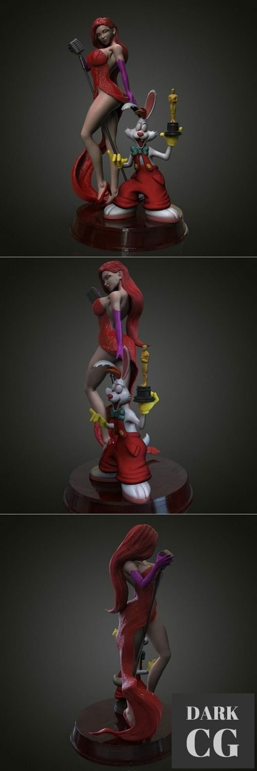 3D Model Jessica Rabbit Roger Rabbi 3D Print