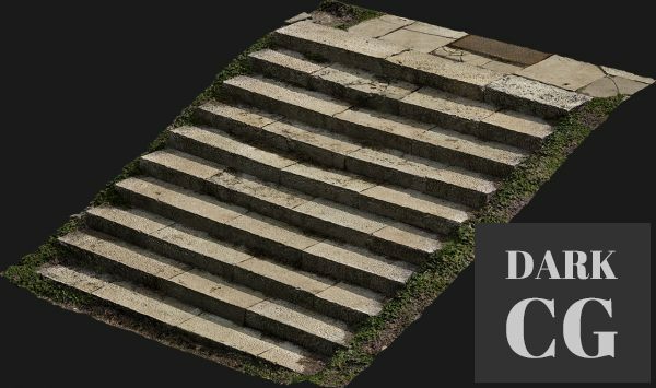 3D Model Castle Stairs Megascan 8k 3D Asset