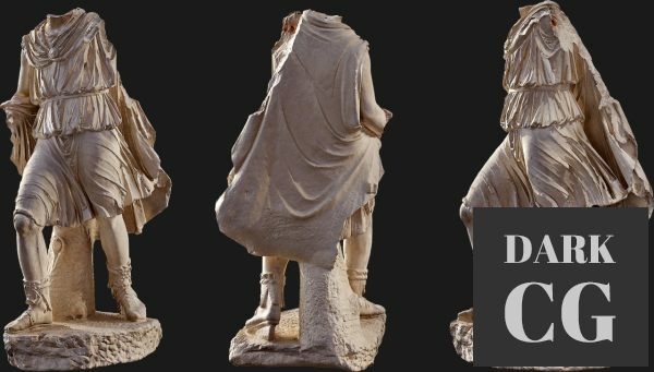 3D Model Stone Carved Megascan 8k 3D Asset