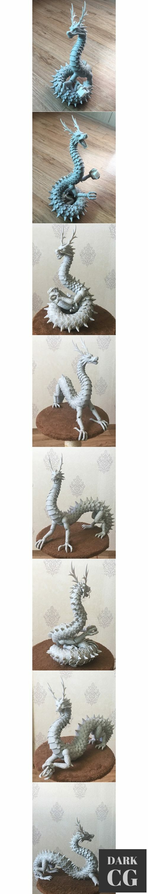 3D Model Lung Oriental Articulated Dragon 3D Print