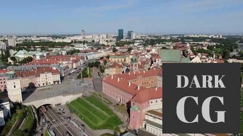 MotionArray Flying Over Warsaw s Castle Square 1033370