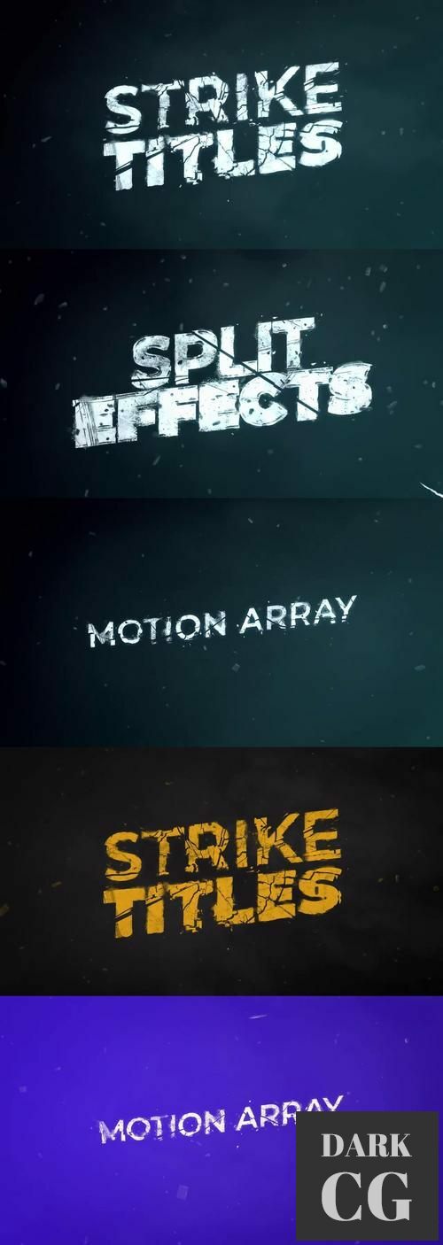 MotionArray – Action Strike Titles 924243