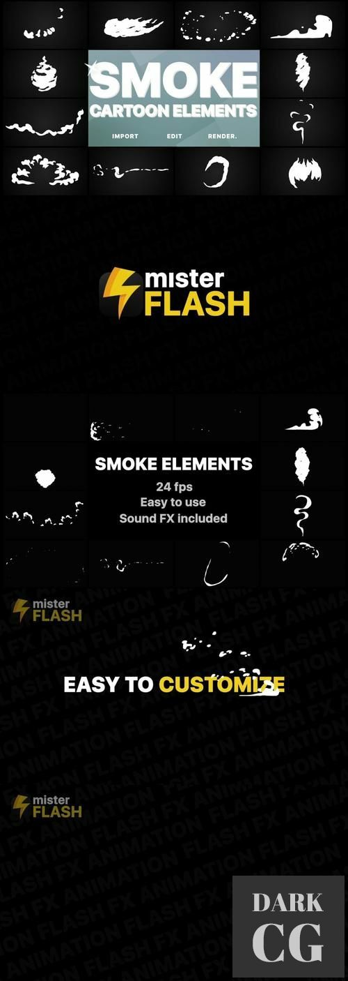 MotionArray Flash FX Cartoon Smoke 1040803