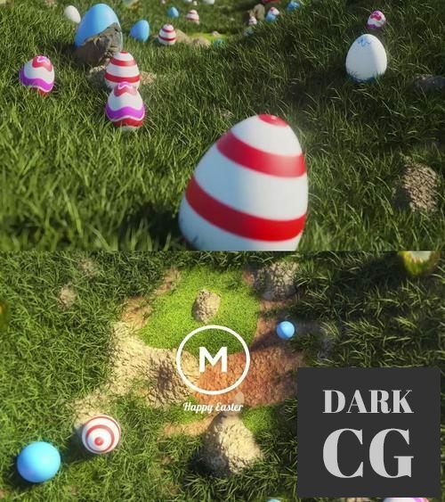 MotionArray – Easter Eggs In Grass. Logo Reveal 947865