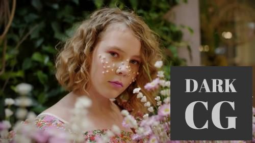 MotionArray Freckled Girl Posing In Flowers 1035014