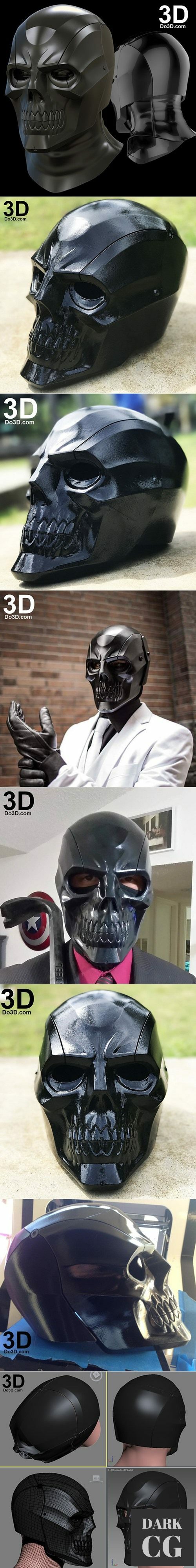 3D Model Black Mask Arkham Knight Helmet 3D Print