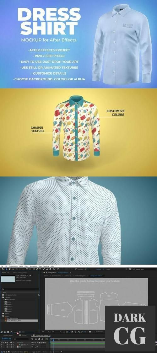 Dress Shirt 5 Scenes Mockup Template Animated Mockup PRO 34761794