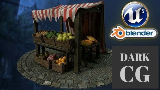 Blender to Unreal Engine 5 3D Props Medieval Market