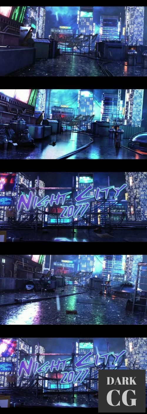 MotionArray Cyber Neon Logo 940347