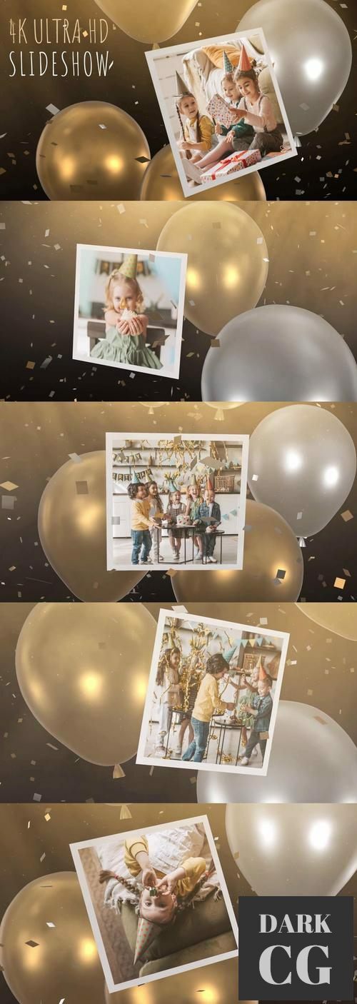 MotionArray – Balloons And Confetti Slideshow 1026220