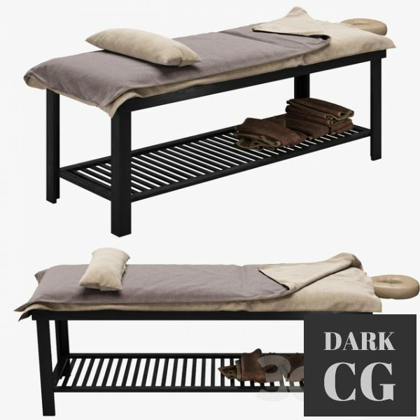 3D Model Spa Bed Massage Table