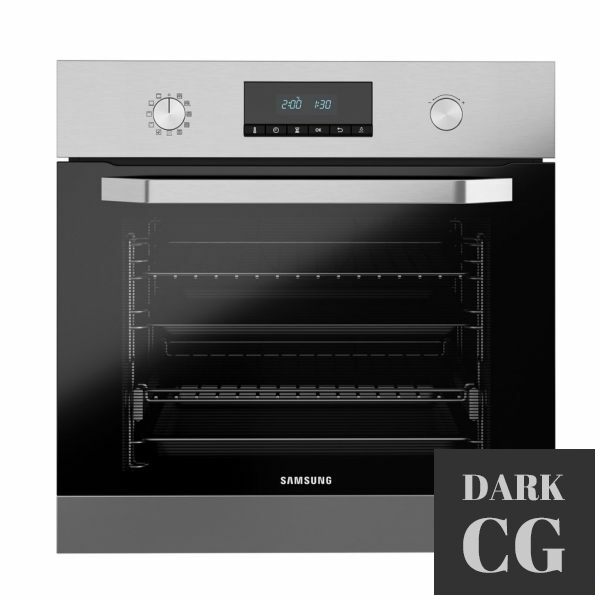 3D Model Built in Oven With Dual Fan 68L NV70K3370RS by Samsung