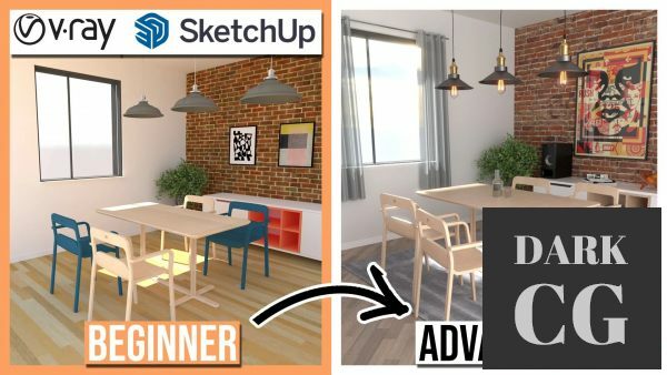 Vray Rendering for SketchUp Beginner to Advanced Create Better 3D Visuals Interior Design