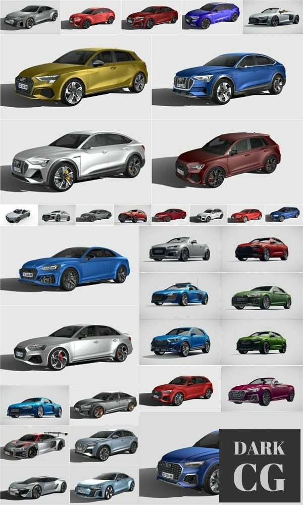 Audi 3D Car Collection 2019 2022 FBX