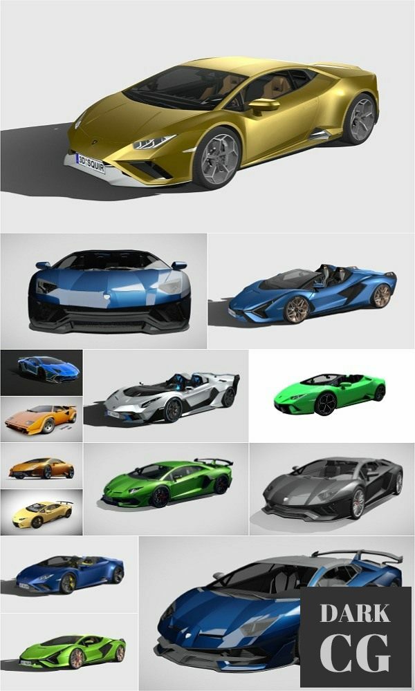 Lamborghini 3D Car Collection 2019 2022 FBX