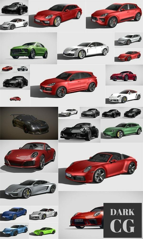 Porsche 3D Car Collection 2019 2022 FBX