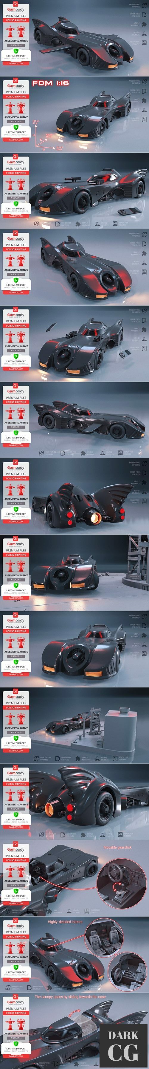 3D Model Batmobile 1989 3D Print