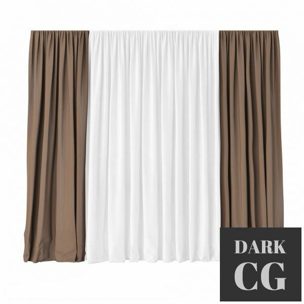 3D Model Dawn 381 Curtain by Kvadrat