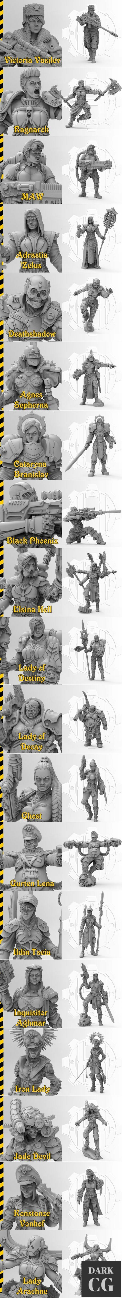 Hereseylab Scifigirls 1-3 – 3D Print
