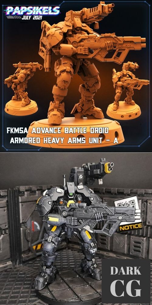 3D Model Fkmsa advance battle droid armored heavy arms unit a 3D Print