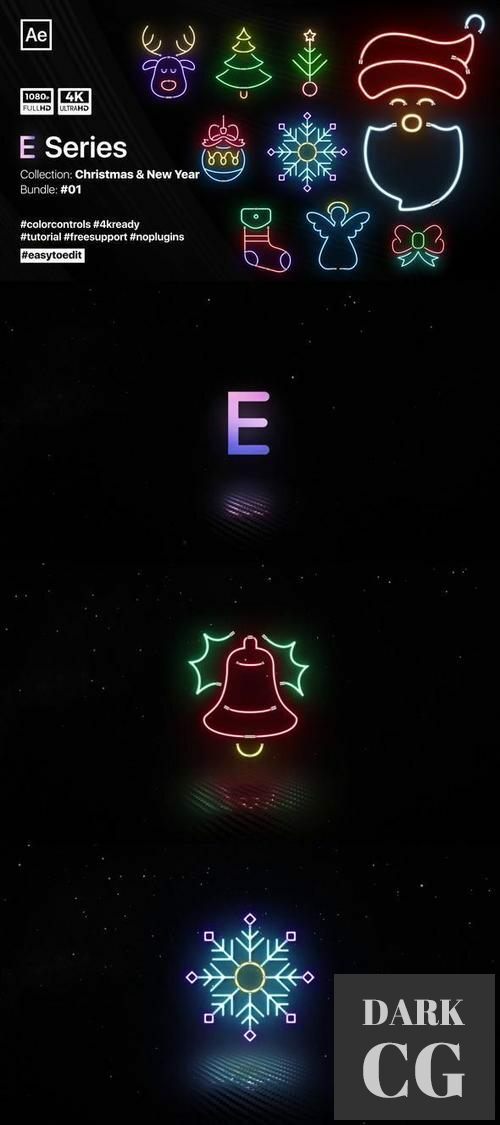 Christmas Neon Elements 34913111