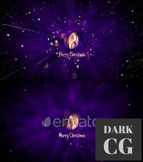 Christmas Logo Performance with Glitter Particles and Bokeh 23030939