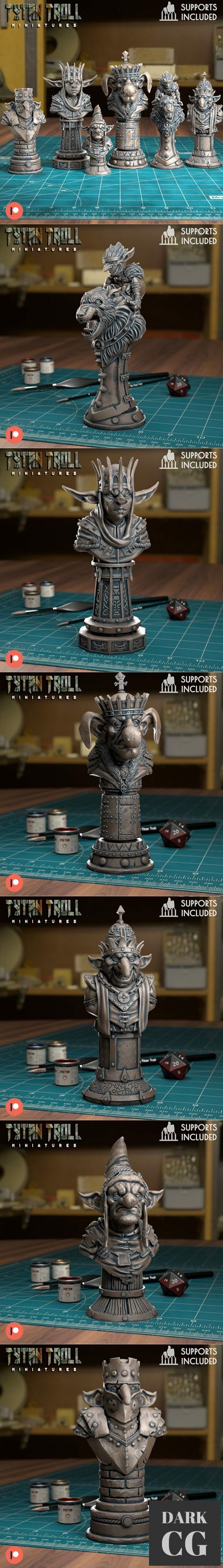 3D Model Goblin Chess Set 3D Print