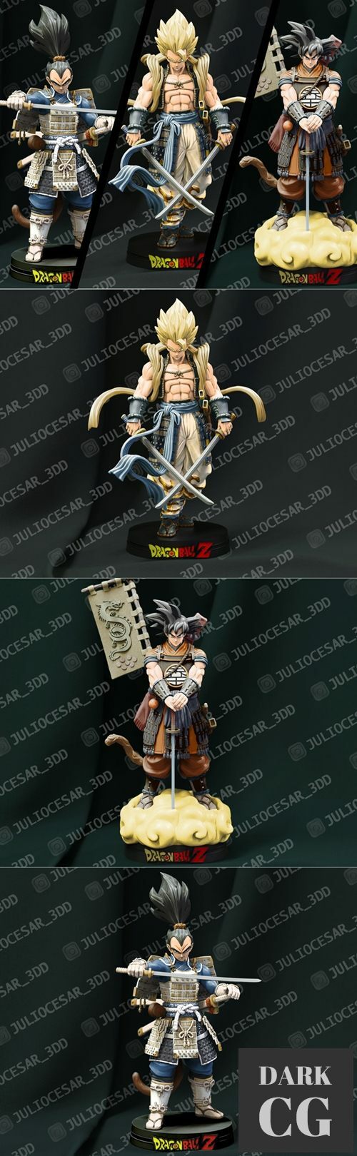 3D Model Dragon ball Shogun Pack 3 heroes 3D Print