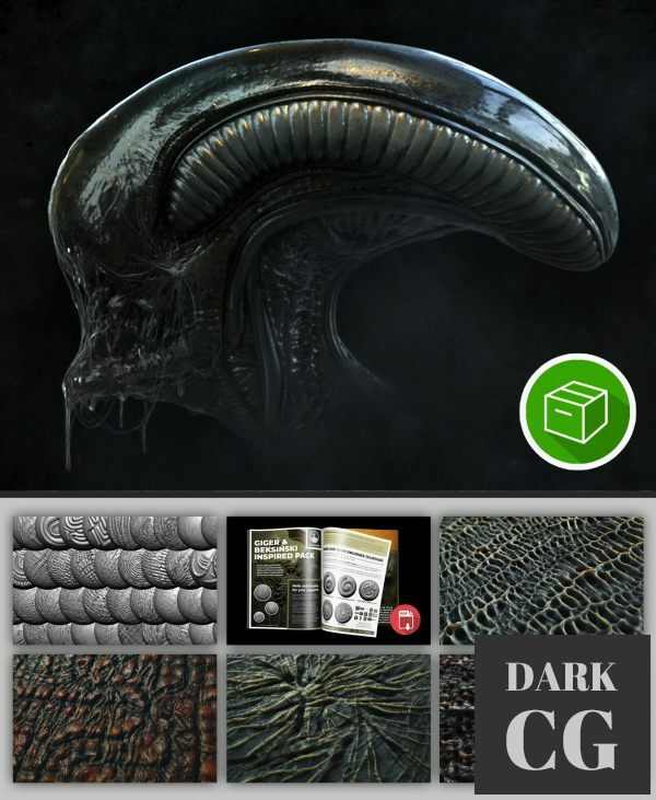 Giger & Beksinski tribute brushes pack for ZBrush