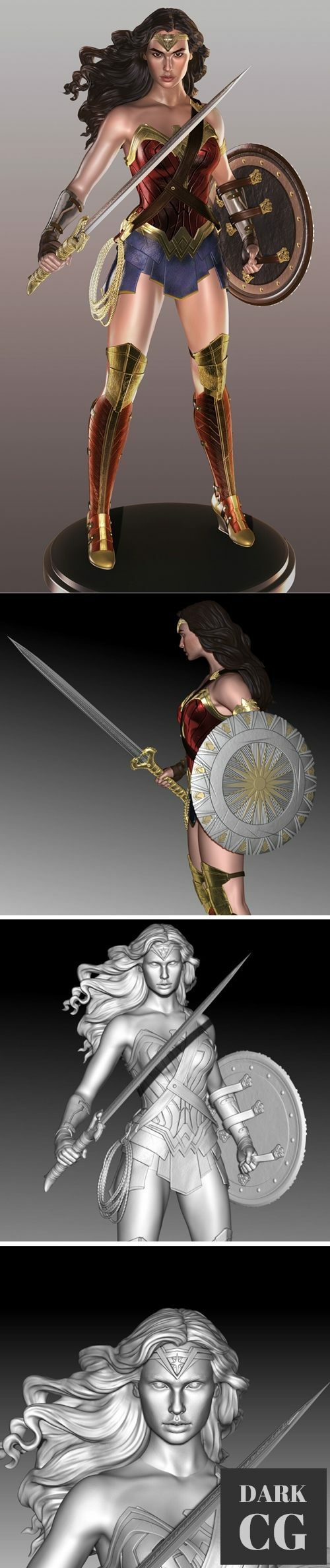 3D Model Wonder Woman Gal Gadot 3D Print