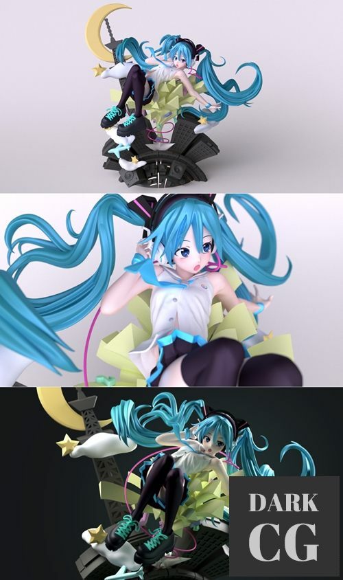 3D Model Hatsune Miku Lyns 3D Print