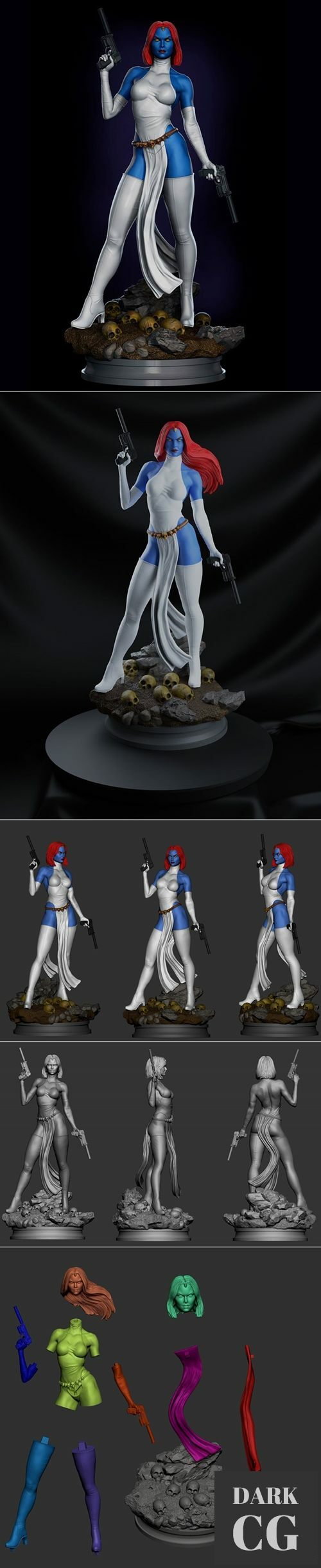 3D Model Mystique 3D Print