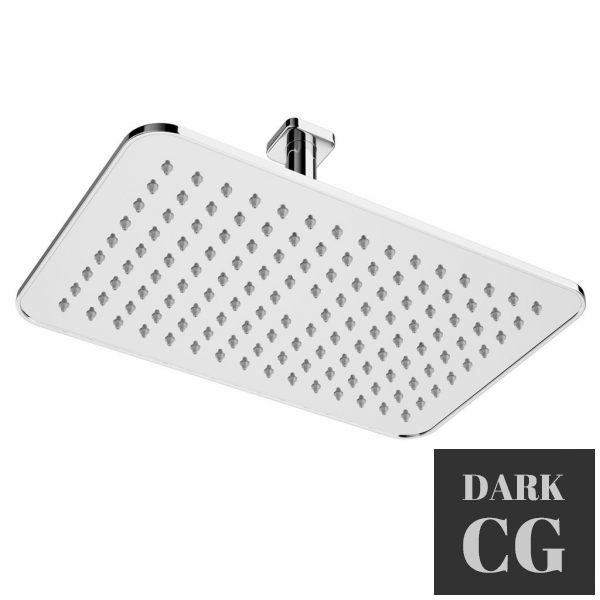 3D Model Ceiling Square Rain Shower Head 222 x 342 mm by Laufen