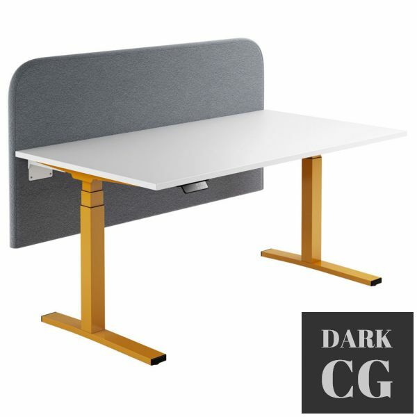 CL Series Office Desk with Paravento Screen by Ophelis