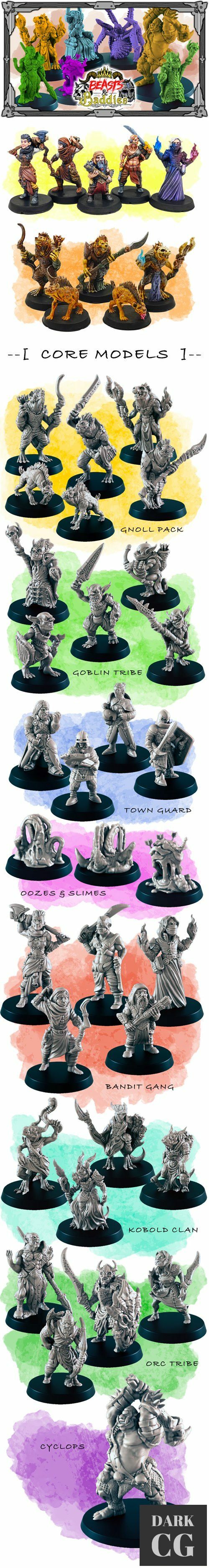 Beast & Baddies – 3D Print