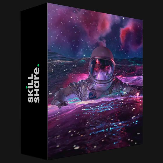Skillshare Astronaut Animation Motion Graphics Rendering in Cinema 4D Redshift