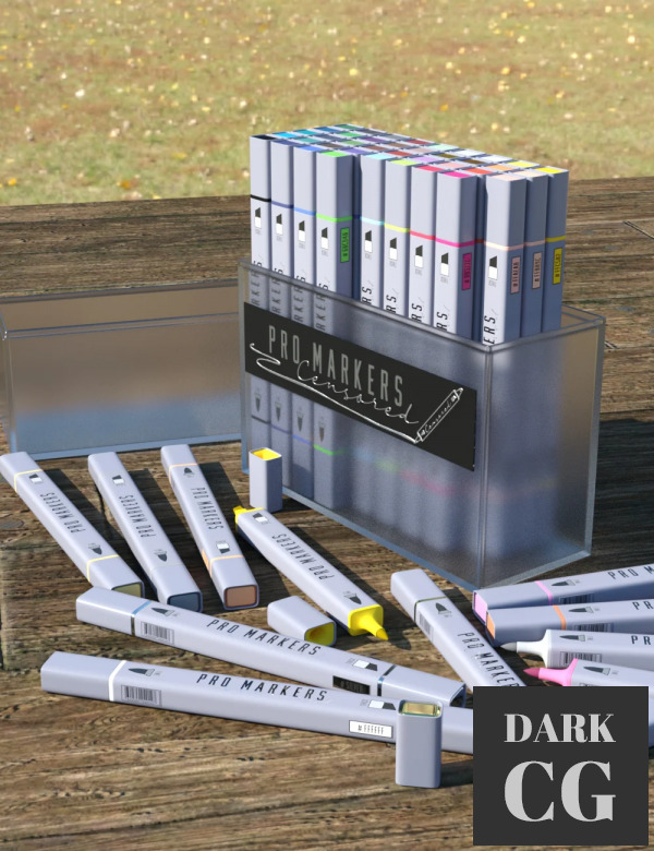 Pro Marker Pens Daz3D, Poser: Pro Marker Pens