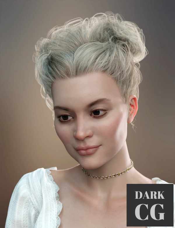 Daz3D, Poser: Truli Updo Hair for Genesis 8, 8.1, and Genesis 3 Female