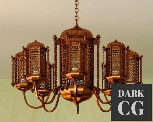 3D Model Chandelier in Moroccan style