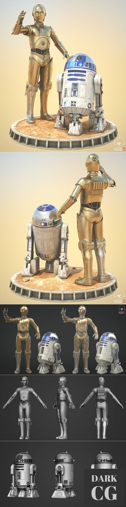 C-3PO/R2-D2 – 3D Print