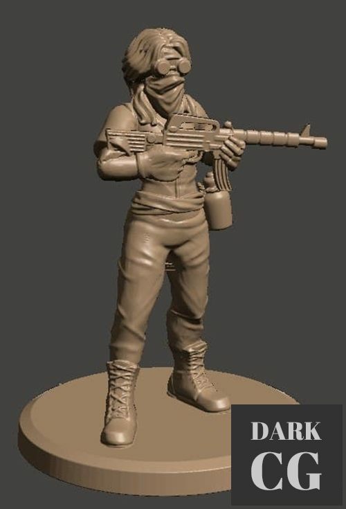 3D Model Modern warrior female v 1 3D Print