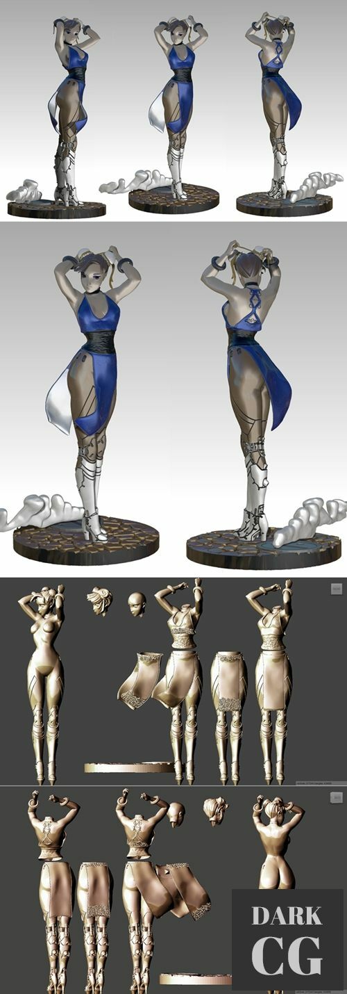 Chun Li cyborg – 3D Print