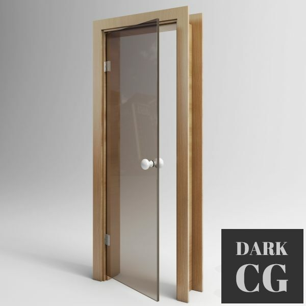 3D Model Sauna glass door