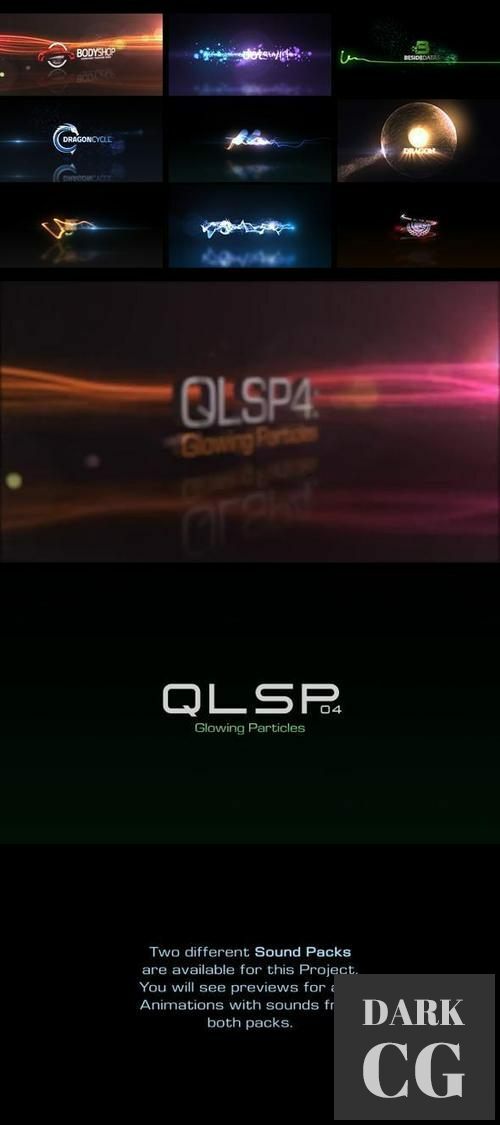 Quick Logo Sting Pack 04 Glowing Particles 7489265