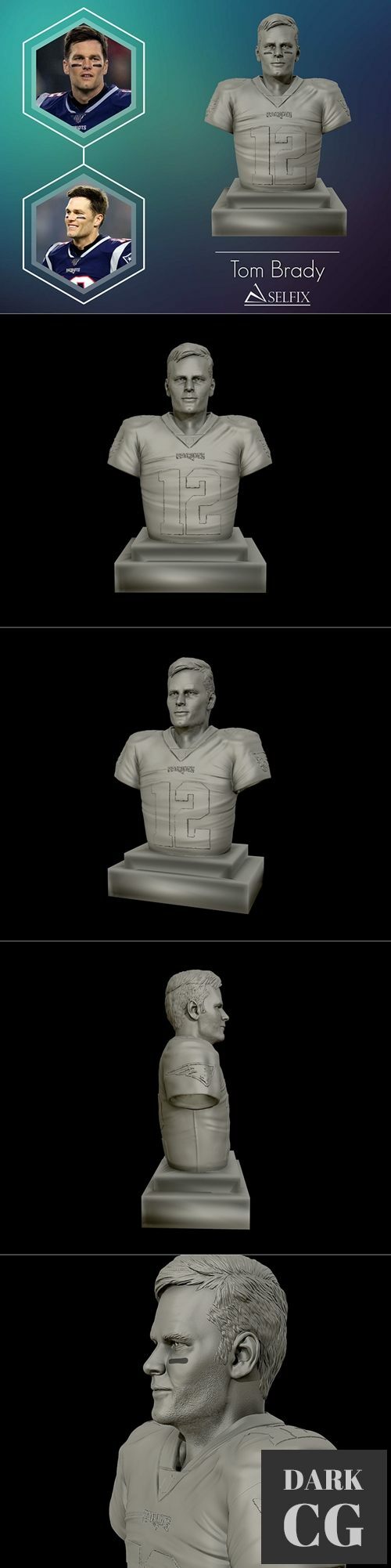 Tom Brady Bust – 3D Print