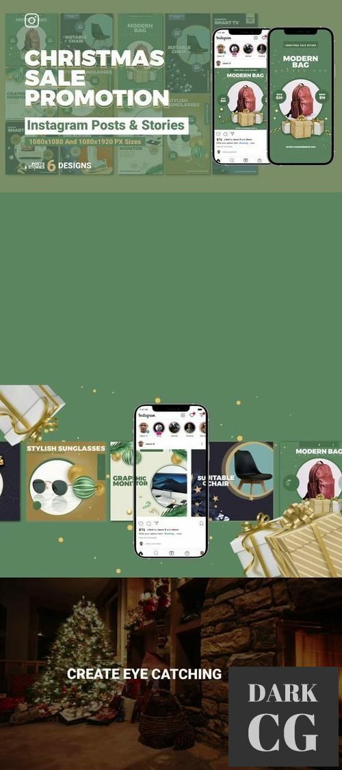Merry Christmas Sale Instagram Ad B204 35054050