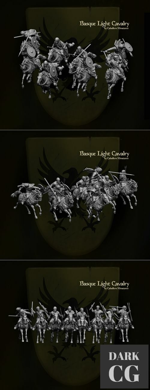 11th and 12th century Spanish Christian Light Cavalry – 3D Print