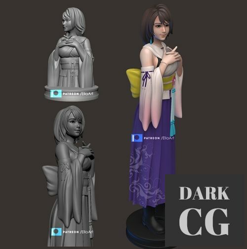 Yuna from Final Fantasy X  Full and Bust – 3D Print