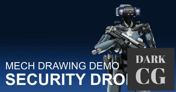Mech Drawing Demo Security Drone
